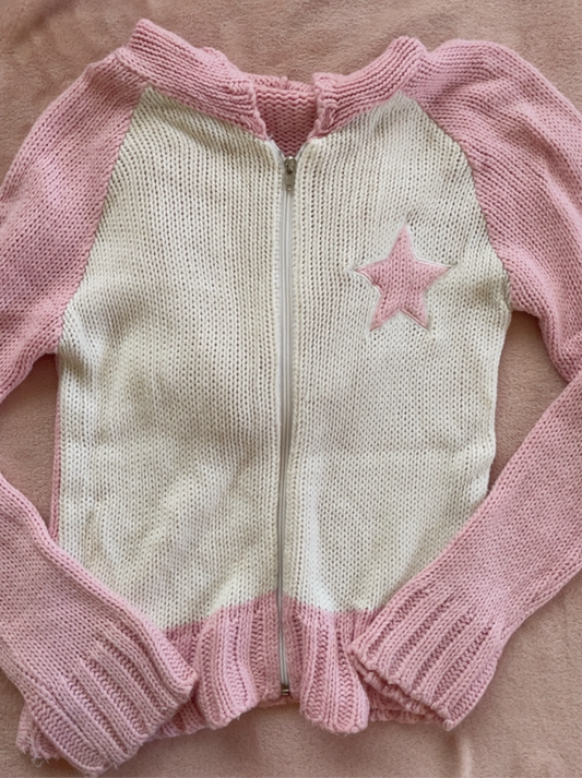 Star knitted hoodie