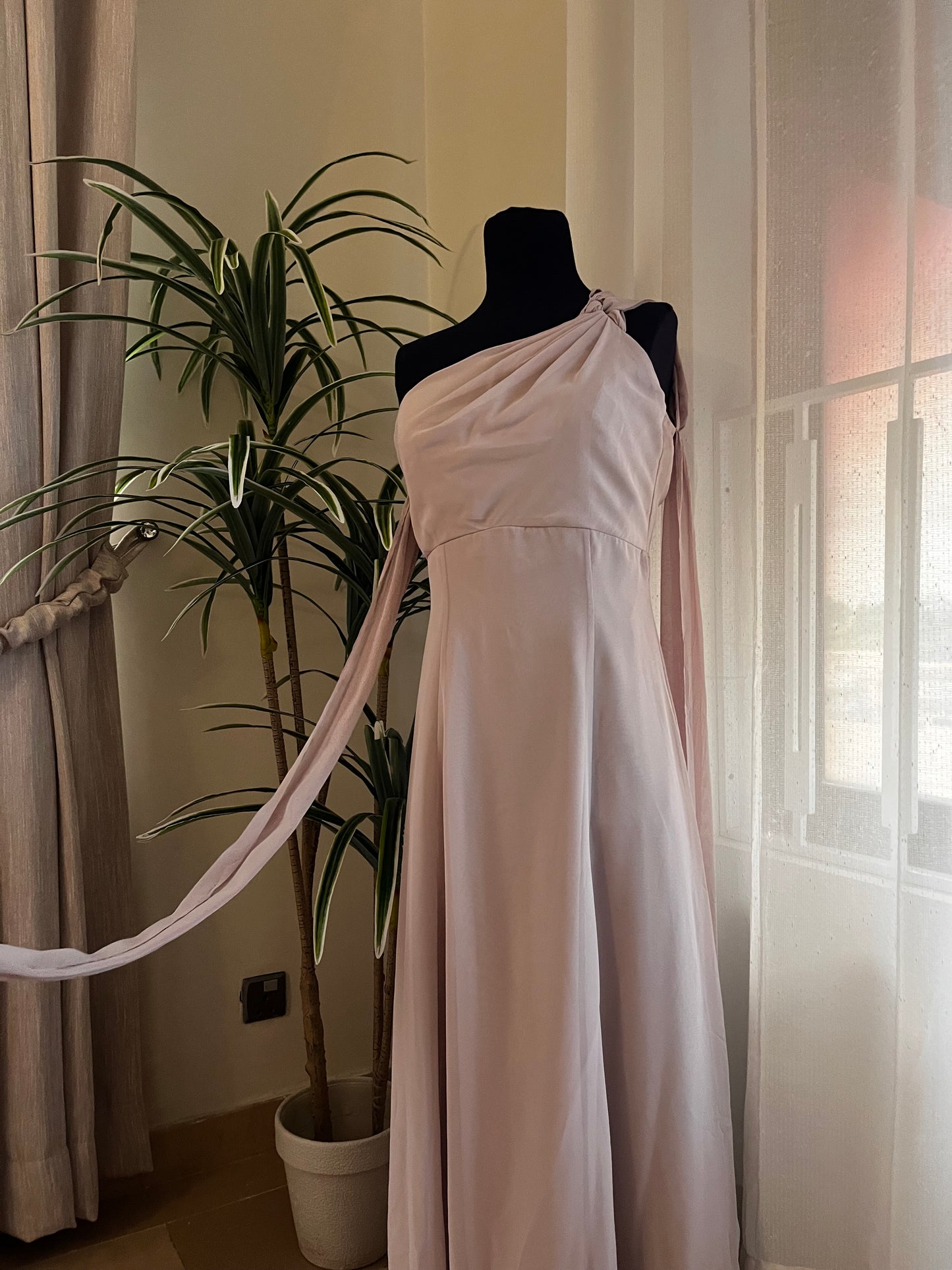 Ivory chiffon dress