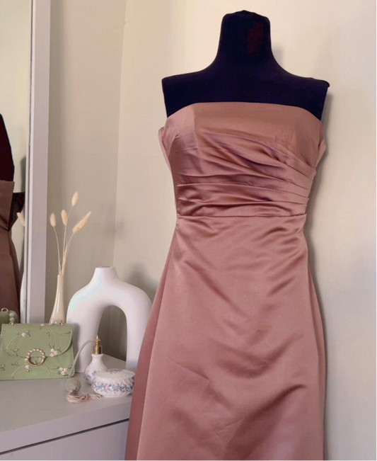 Bronze Plain Dress