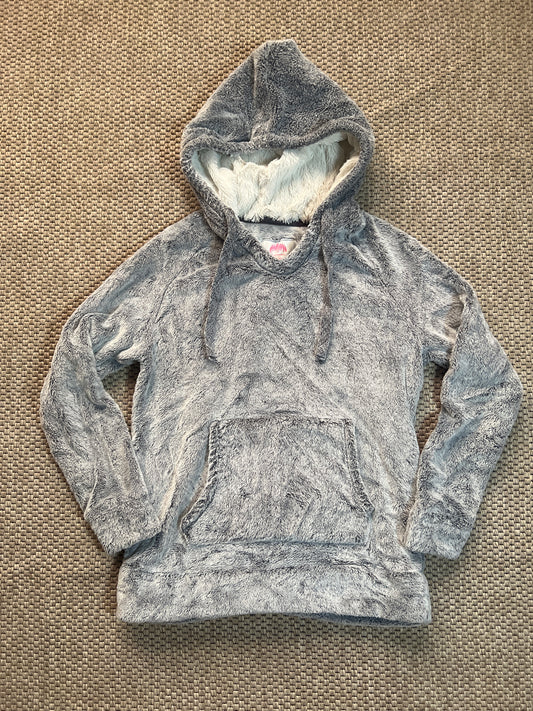 Fluffy grey hoodie