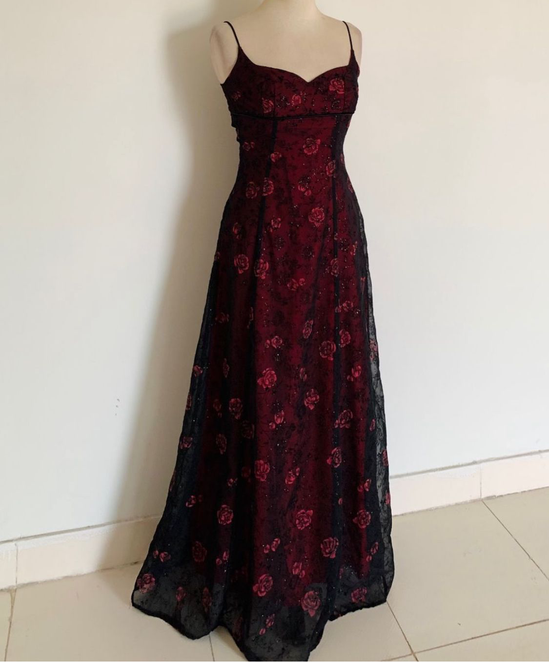 Red Rose Glitter Dress