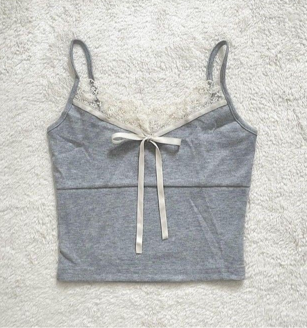 Grey Cami with Bow