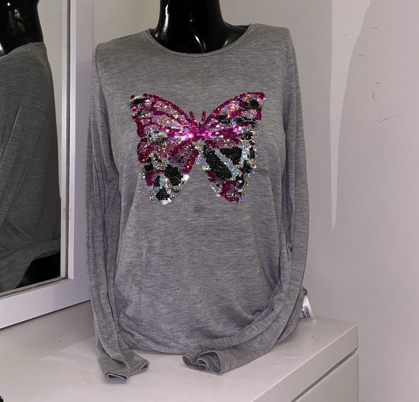 Butterfly sequin top