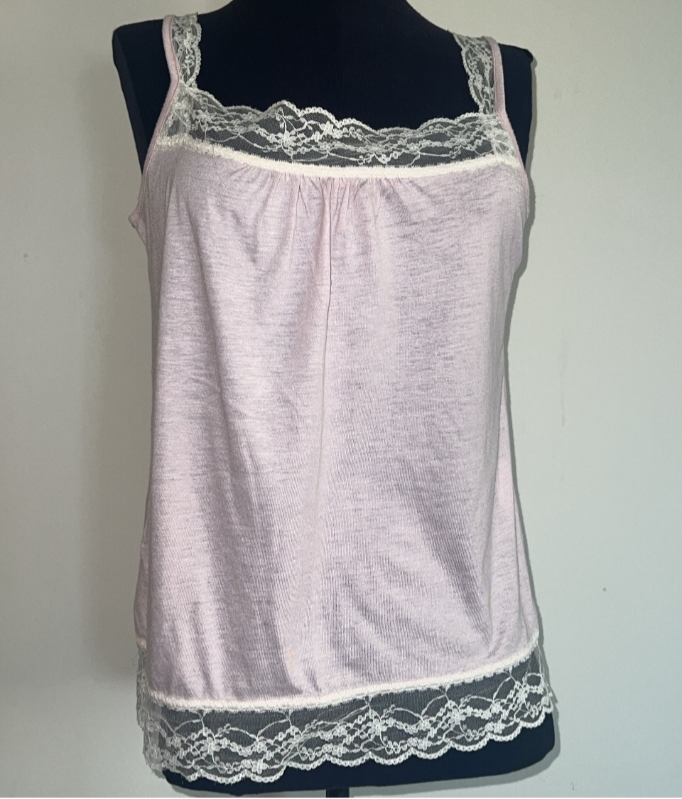 pale pink lace cami