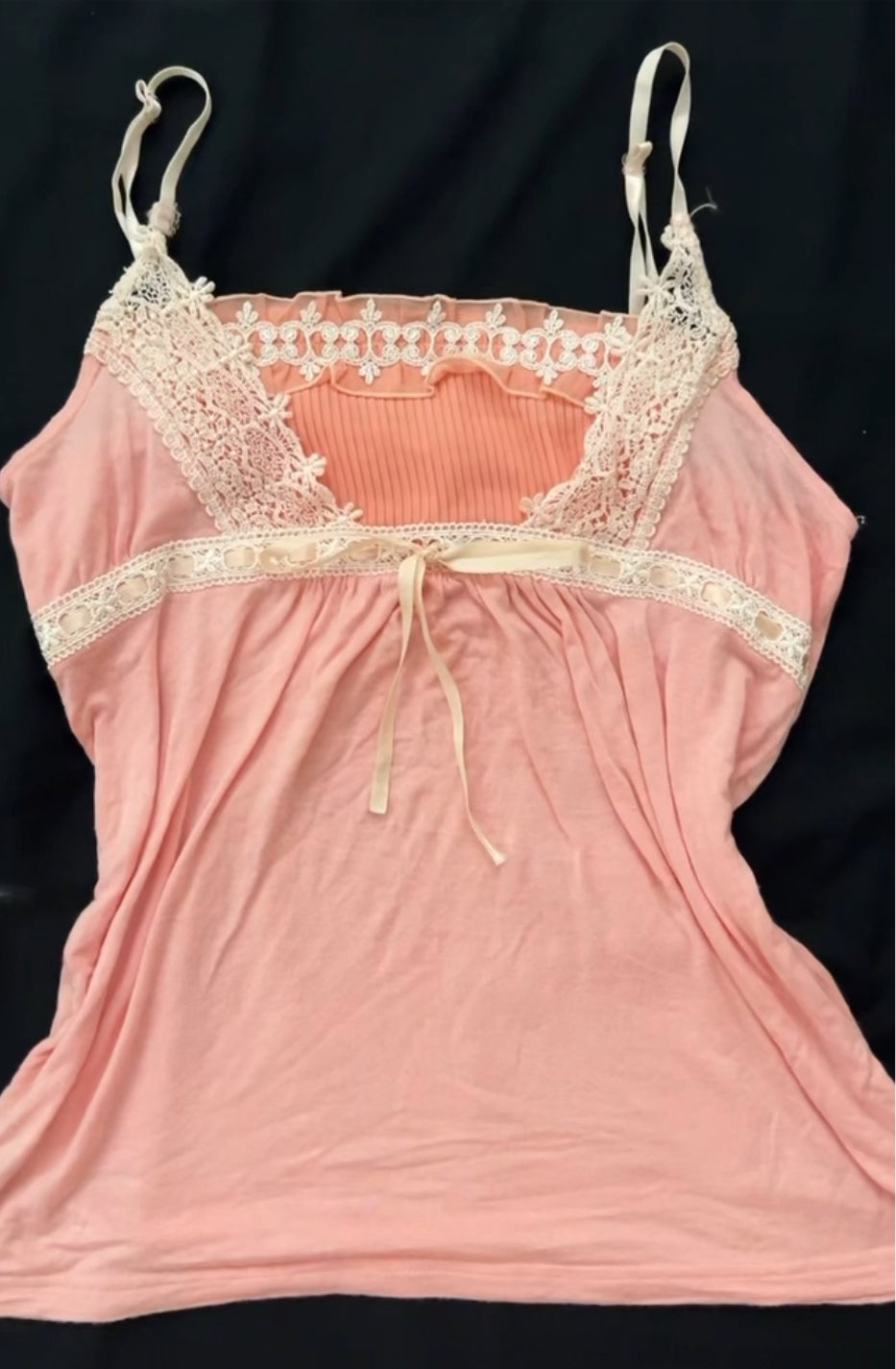 Pink Lace patchwork Cami