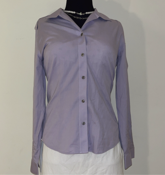 Purple fitted button down