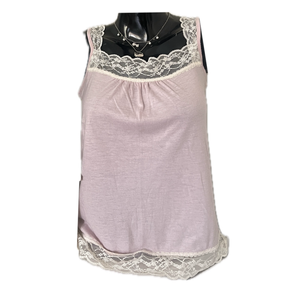 pale pink lace cami