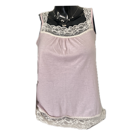 pale pink lace cami