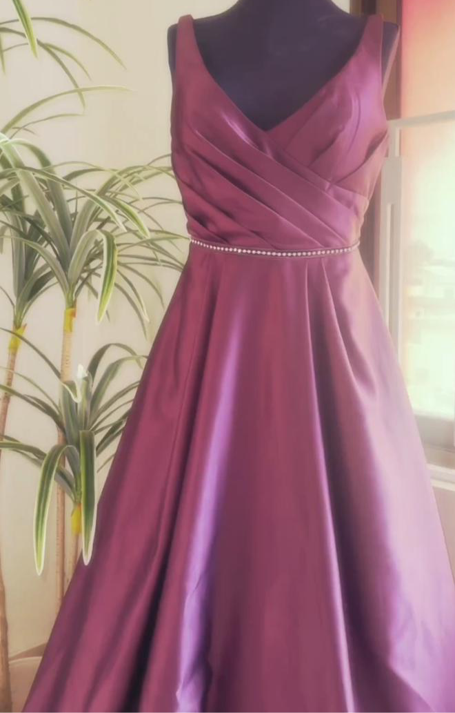 Plum rhinestone Dress