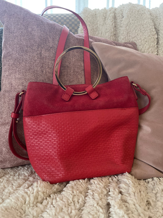 Bright pink/red crossbody bag