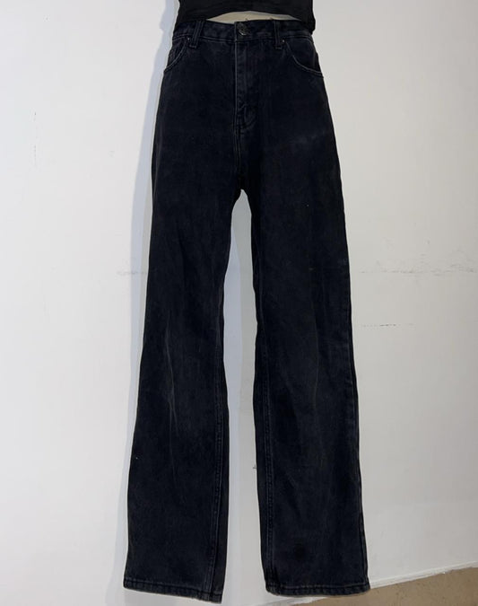 Charcoal heart straight pants